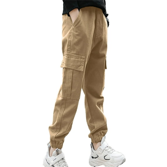 Aislor Kids Boys Cargo Joggers Pants Hip Hop Street Dance Bottom Casual Jogging Baggy Trousers