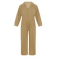thumbnail image 1 of Aislor Kids Boys Fashion Mechanic Coveralls Long Sleeve Zipper Front Jumpsuit Size 6-16 Khaki 16, 1 of 8
