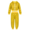 thumbnail image 1 of Aislor Kids Boys Girls Hip-hop Jazz Stage Performace Sequins Hooded Tops Jacket with Pants Dance Outfit, 1 of 7
