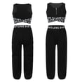 thumbnail image 1 of Aislor Kids Girls 2PCS Gymnastics Exercise Tracksuit Outfit Crop Top with Pants Set Sports Yoga Workout, 1 of 7