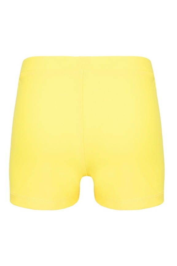 Kids Girls Boy Cut Shorts Low Rise Active Dance Shorts Yoga Workout Bottoms Yellow 8