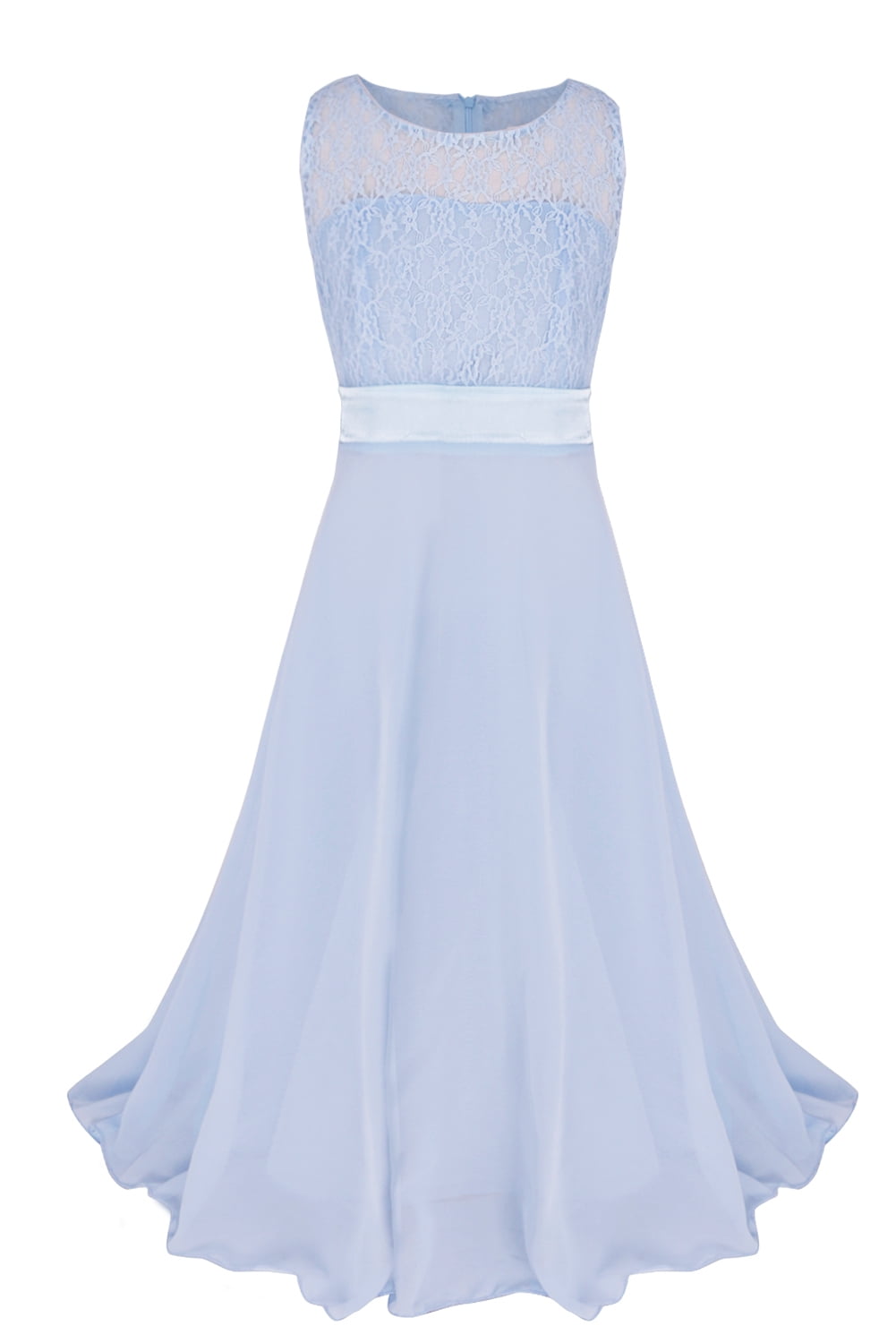 Girls Princess Wedding Dress - Pink Long Sleeve Maxi Gown For Bridesmaid Or Party 5 thumbnail image