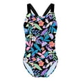 thumbnail image 1 of Aislor Kids Girls Cartoon Beach One-Piece Sleeveless Criss Cross Swimsuit Sport Athletic Bathing Suit, 1 of 5