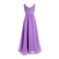 thumbnail image 1 of Aislor Kids Girls Chiffon Lace Sleeveless Wedding Bridesmaid Flower Dress Long Maxi Party Gown, 1 of 7