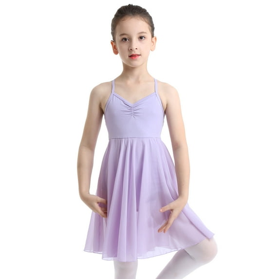 Aislor Kids Girls Chiffon Tutu Dress Dancewear Ballet Lyrical Dance Costumes