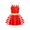 thumbnail image 1 of Aislor Kids Girls Christmas Ballet Dance Figure Ice Skating Tutu Dress Princess Xmas Fancy Party Red 8, 1 of 7