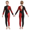 thumbnail image 1 of Aislor Kids Girls Full Length Jumpsuit Gymnastics Leotard Rhinestone Long Sleeve Ballet Dance Unitard Bodysuit Size 6-16 Burgundy 6, 1 of 7