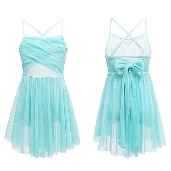 Aislor Kids Girls Gymnasitc Ballet Dance Leotard Dress Camisole Chiffon Skirt Ballerina Lyrical Costume