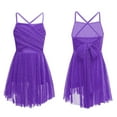 thumbnail image 1 of Aislor Kids Girls Gymnasitc Ballet Dance Leotard Dress Camisole Chiffon Skirt Ballerina Lyrical Purple 12, 1 of 7