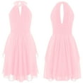 thumbnail image 1 of Aislor Kids Girls Halter Shiny Beaded Pleated Pageant Formal Birthday Wedding Flower Girls Dress, 1 of 7