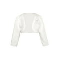 thumbnail image 1 of Aislor Kids Girls Long Sleeves Short Bolero Flower Girl Shrug Cardigan Wedding Prom Pageant Cover Up Sweater, 1 of 7