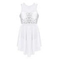 thumbnail image 1 of Aislor Kids Girls Lyrical Latin Jazz Irregular Hems Dress Shiny Sequins Ballroom Dancewear, 1 of 7