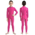 thumbnail image 1 of Aislor Kids Girls One Piece Long Sleeves Zippered Full Body Jumpsuit Ballet Dance Gymnastic Rose 15-16, 1 of 7