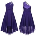 thumbnail image 1 of Aislor Kids Girls One Shoulder Sequin Flower Girls Pageant Princess Dress 6-16 Purple 12, 1 of 7