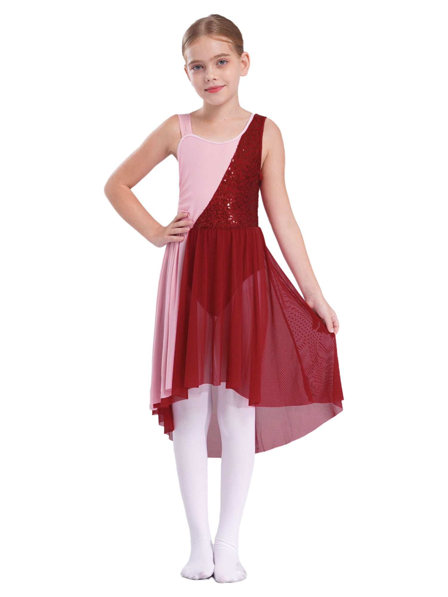 Jazz Costumes For Girls DPOIS Girls Lyrical Contemporary Dance Costume Ballet Leotard Dress... Competition Dance Costumes - Foto 14