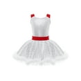 thumbnail image 1 of Aislor Kids Girls Sequined Christmas Dance Ballet Leotard Mesh Tutu Dress White 14, 1 of 7