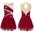 thumbnail image 1 of Aislor Kids Girls Shinny Rhinestone Leotard Ballet Dance Tutu Dress Figure Ice Skating Dress, 1 of 7