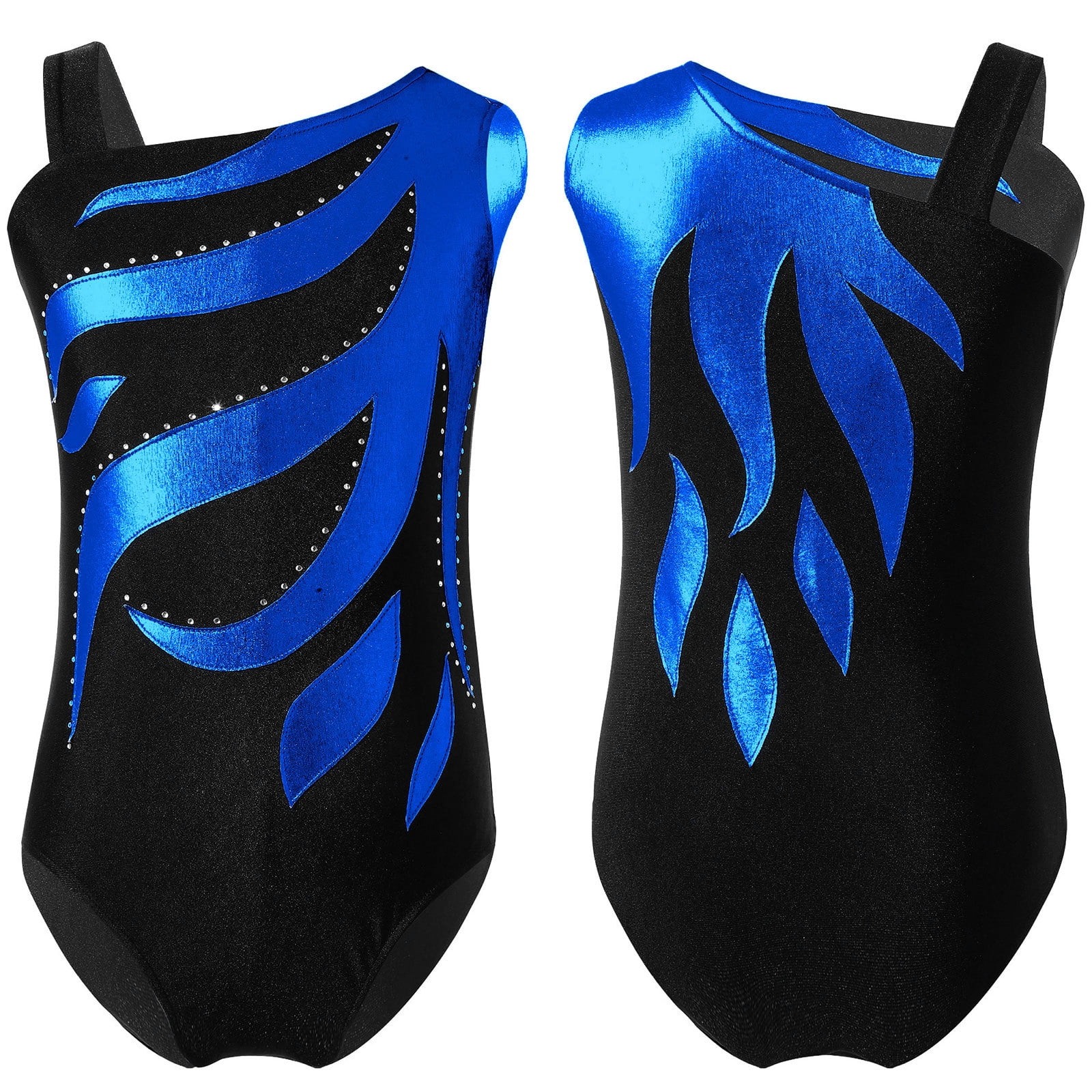 Aislor Kids Girls Shiny Diamond Sleeveless Gymnastics Leotard Tank