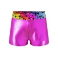 thumbnail image 1 of Aislor Kids Girls Shiny Gymnastics Dance Shorts Bottoms Sport Athletic Gym Yoga Fitness Booty Shorts, 1 of 5