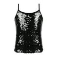 thumbnail image 1 of Aislor Kids Girls Shiny Sequined Adjustable Shoulder Straps Tank Top Dance Performing, 1 of 7