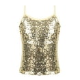 thumbnail image 1 of Aislor Kids Girls Shiny Sequined Adjustable Shoulder Straps Tank Top Dance Performing, 1 of 7