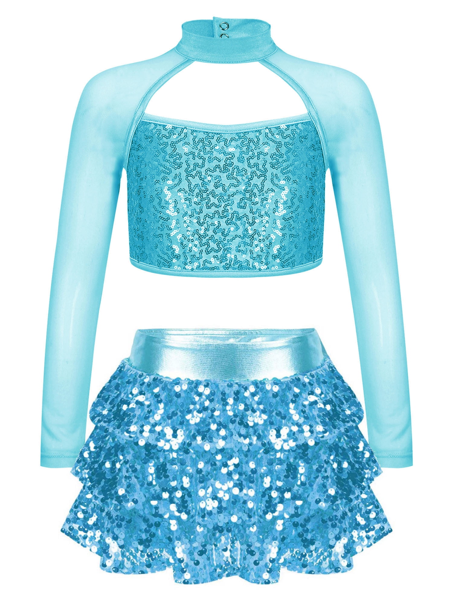 Jupe Fille 8 Ans Aislor Enfant Robe Danse Contemporaine Fille Ensemble Tenue Danse Latine Jazz Asymétrique Jupe Et Haut De Danse Moderne Performance 5-16 Ans Bleu 5-6 Ans Vêtement Fille Polyester élasthanne Scintillant