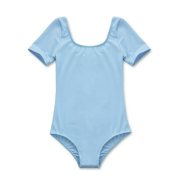 Aislor Kids Girls' Short Sleeves Ballet Leotard Cotton Jumpsuit Training Dancewear