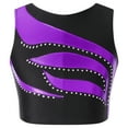 thumbnail image 1 of Aislor Kids Girls Sleeveless Camisole Vest Modern Dance Performance Crop Tops 6-16 A Purple 14, 1 of 7