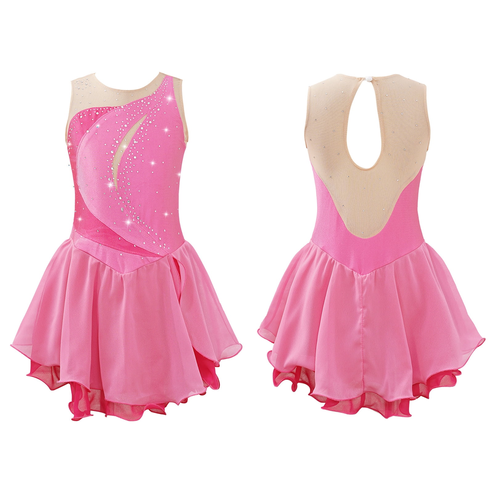 Aislor Kids Girls Sleeveless Figure Skating Dress Shiny Rhinestone Ballet Dance Performance Costume Pink 6 - Walmart Business Supplies Aislor Kids Girls Sleeveless Figure Skating Dress Shiny Rhinestone Ballet Dance Performance Costume Pink 6 - Walmart Business Supplies