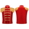 thumbnail image 1 of Aislor Kids Girls Stand Collar Sleeveless Fringe Vest Waistcoat for Stage Performance Red 6, 1 of 7