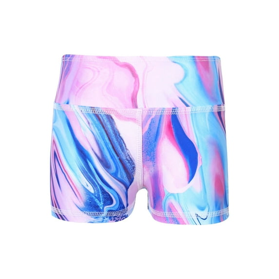 Aislor Kids Girls Tie-Dye High Waist Ballet Dance Shorts Pants for Sport Gymnastic