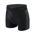 thumbnail image 1 of Aislor Kids Sparkle Dance Shorts Rhinestones Figure Ice Skating Shorts Tumbling Athletic Gymnastics Black 14, 1 of 7
