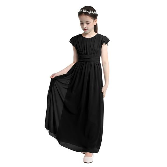 Aislor Little Big Girls First Communion Gown Sleeveless Bridesmaid Princess Dress