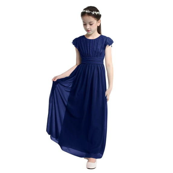 Aislor Little Big Girls First Communion Gown Sleeveless Bridesmaid Princess Dress