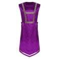 thumbnail image 1 of Aislor Liturgical Dancewear for Women Sleeveless Side Lace-up Church Worship Praise Dance Tunic Dress Purple XL, 1 of 6