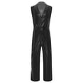 thumbnail image 1 of Aislor Men Retro 70's 80s Disco Costume Shiny Metallic Plaid Print Jumpsuits Sleeveless Bodysuit Black L, 1 of 6