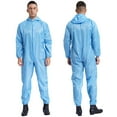 thumbnail image 1 of Aislor Men's Anti-Static Dustproof Hooded Coveralls Blend Work Zipper Jumpsuits Workshop Uniforms Light Blue XL, 1 of 7