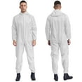 thumbnail image 1 of Aislor Men's Anti-Static Dustproof Hooded Coveralls Blend Work Zipper Jumpsuits Workshop Uniforms White 4XL, 1 of 7