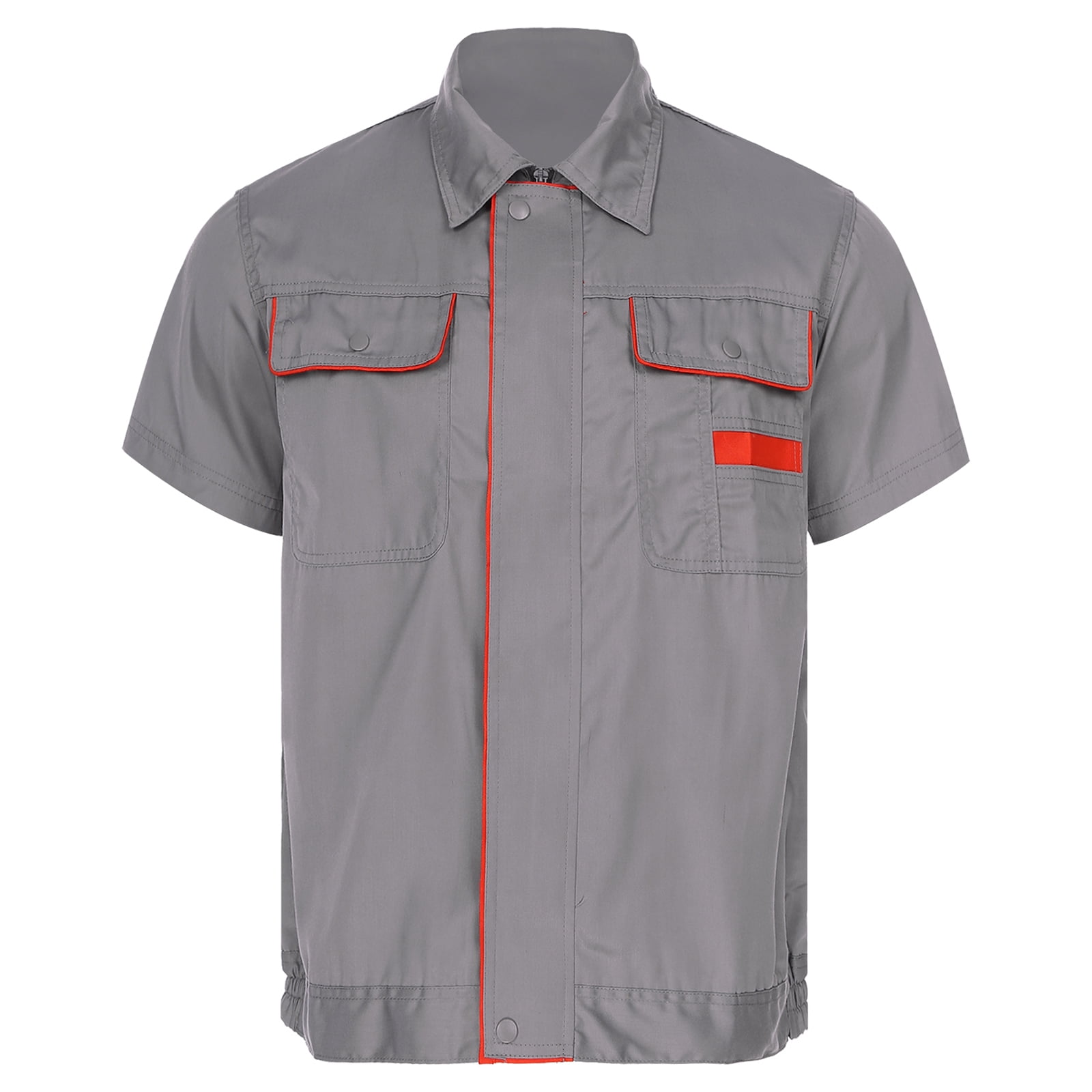 Aislor Men's Short Sleeve Work Shirt Breathable Workwear for