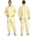 thumbnail image 1 of Aislor Mens Anti-static Dustproof Jumpsuit Coveralls Front Zip Full-body Overalls Work Uniform Yellow XL, 1 of 7