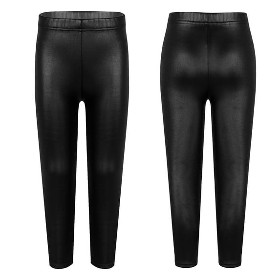 Aislor Toddler Girl Strechy Leggings Tights Winter Warm Pants Thick Fleece Lined Trousers A Black 5-6