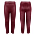 thumbnail image 1 of Aislor Toddler Girl Strechy Leggings Tights Winter Warm Pants Thick Fleece Lined Trousers Burgundy 13-14, 1 of 6