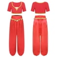 thumbnail image 1 of Aislor Women 2-piece Belly Dancing for Rave Party Shiny Sequin Tassel Outfits Red XXL, 1 of 7