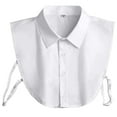 thumbnail image 1 of Aislor Women Mens Fake Collar Detachable Dickey Collar Half Shirts Collar Blouse False Collar Top White 38, 1 of 3