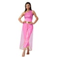 thumbnail image 1 of Aislor Women's Arabian Princess Belly Dance Costume Gem Decor Shiny Tulle Overlay Jumpsuit for Party Hot Pink XL, 1 of 7
