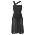 thumbnail image 1 of Aislor Women Lyrical Dance Sleeveless Color Block Leotard Dress Modern Contemporary Dancewear Black XL, 1 of 7