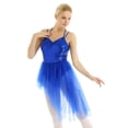 thumbnail image 1 of Aislor Women's Sparkle Sequins Ballet Skirt Lyrical Camisole Leotard Dress Dancewear, 1 of 7