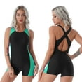 thumbnail image 1 of Aislor Womens Boyleg One Pieces Swimsuit Bathing Suit Athletic Sports Swimwear Mint Green XXL, 1 of 6