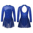 thumbnail image 1 of Aislor Youth Girls Shiny Long Sleeves Figure Ice Skating Leotard Ballet Dress, 1 of 7