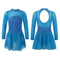 thumbnail image 1 of Aislor Youth Girls Shiny Long Sleeves Figure Ice Skating Leotard Ballet Dress, 1 of 7